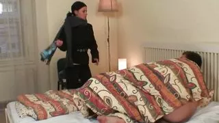 Cheating dude doggystyles wifes old blonde mom