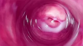 Camera deep inside Mia's tight vagina, the creamiest pussy ever