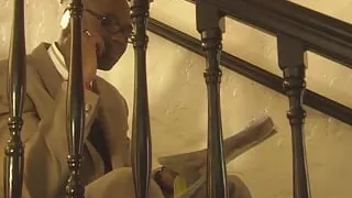 Horny black pornstar Marie Luv fucked outdoor