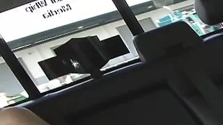 Petite Kissy Kapri sucks stud's huge boner