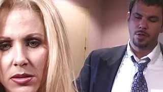 Passionate Blonde Makes Out with Her Boss and Has Sex on His Couch