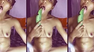 Teasing and Masturbating with a Banana