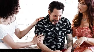 ADULT TIME - MILF Syren De Mer & Alexis Tae Treat Lonely Catfish To Sympathy Fuck! FFM THREESOME!