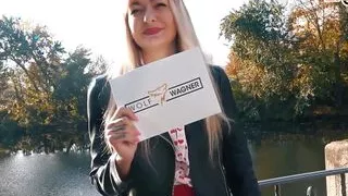 Real German Blind Date on Street with german skinny Milf