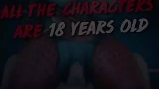 Sex with a Blue Alien with Big Breasts