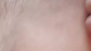 Horny man pinching his nipples with clips