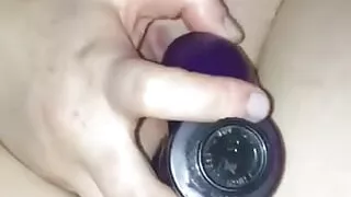 Loud moaning self fuck with vibrator