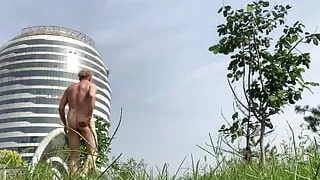 Naked in park