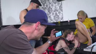 Busty Slave Getting Fucked And Pissed In Public With Steve Holmes And Stella Cox