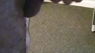 Step mom gives lucky step son a handjob treat while standing up