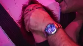 Spitroast, Bukkake, Facials for Short Hair MILF in Chains by GroupBanged