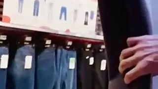 Opening Curtain In Supermarket