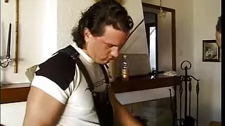 Horny babes getting double penetrated in a gang bang fuck