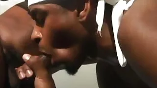 Dude jerking off on boyfriend's pretty butt after nailing it hard