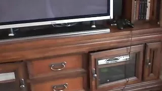 Hot Rachel Roxx jerks off lucky dude passionately