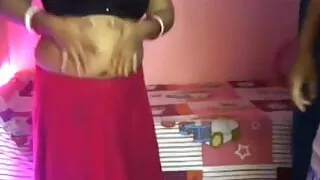 An Excited Girl Dances with Her Boyfriend, Half Opens Her Scarf, Ties His Cock and Fucks Her Boobs.