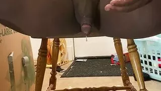 Black man rubbing his black cock