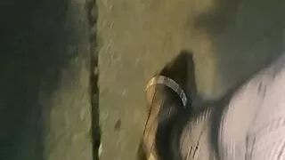 Walking outside in the garden in daylight