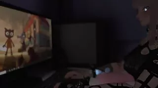 Shy girl fucks her pussy with new toy she got in the mail  VRChat