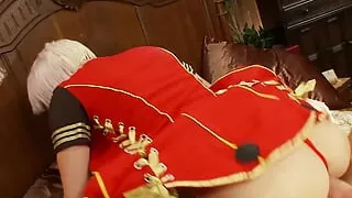 Tattooed blonde chick makes a fat shaft disappear in her tight cunt