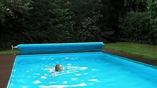 Sexy Slut Mimi Cica Swims Naked In The Pool