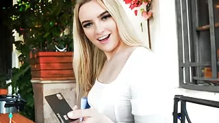 Gorgeous Blonde Housekeeper Lacey Amour Fucks Her First Ever Sugar-Daddy In His Hotel Room