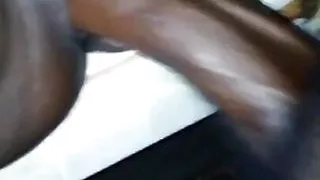 Nigerian Skinny girl with tight and creamy pussy takes big black cock