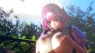 Kokoro Maid Hot Titjob and Creampie - Animation