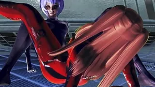 Rei Ayanami and Asuka Langley - 3D Animation