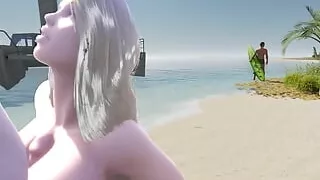Porn Beach 3D Animation