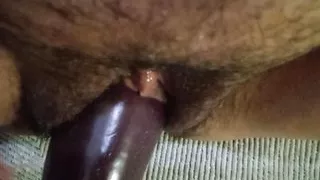 Deshi girl masturbation with brinjal,her hot pussy,noob,nippal lik pusy water