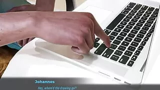 MILFs of Sunville #12 - Johannes and Mrs. Adam Did Some Painting...k Together... Rose and Mrs. Adam Gave Johannes a Boob Fuck.