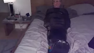 Rubber Sleepsack - Chillgguyxxx lubes up to slip inside!