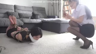 Asian Girl Tied And Robbed