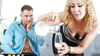 MOMMY4K. Game of Seducing Daughter's Boyfriend Ended With a Facial