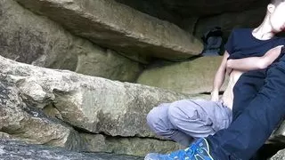 Young Interracial Gay Couple Fucking in Lagoon