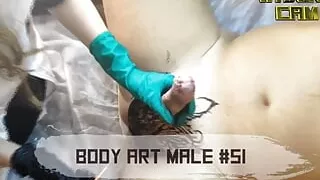 She Does Intimate Body Art to a Guy