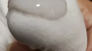 Semen penetrated the clothes of a beautiful colleague