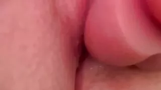Close up Creamy Dildo Orgasm