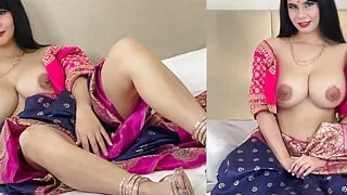 Huge Boobs Indian MILF strips Saree Choli and Fucks with Devar Ji