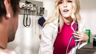 My Big Tittied BLONDE MILF DOCTOR Sucked My Cock