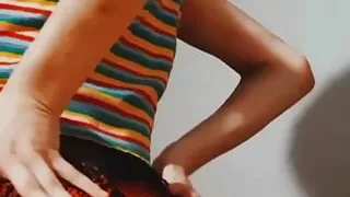 Horny Girl Jumps on a Pillow Like on a Dick