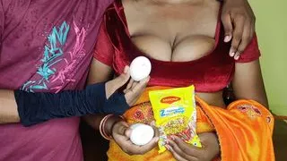 Stepmom was cooking food for her stepson and after seeing her stepson's cock, stepmom got fucked by her stepson.