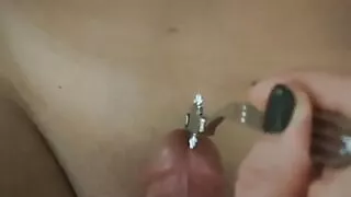 Wheel on suffering dick and balls