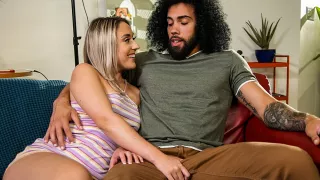 Blonde cutie Brookie Blair takes her friend's brother's big black cock