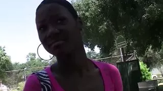 What This Black Sweetie Likes Is Picking up Hung Guys and Fucking Them for Hours