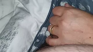 Step daughter helps step dad with his erection doing an amazing handjob