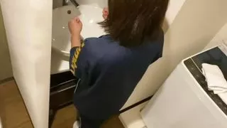 Sex with club manager in cute jersey, cute girl moaning "senior's cock, it feels so good".