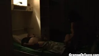 Teen fucked by hairy old gramps