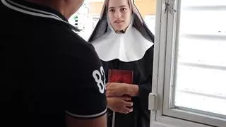 Nun Not Only Kneels to Pray